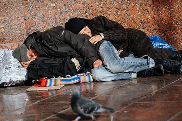 В Киеве стремительно растет количество бездомных