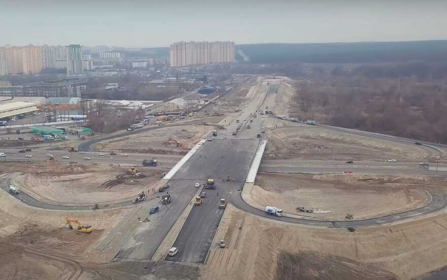 Как ведется строительство Окружной дороги на Оболонь в Киеве (видео)