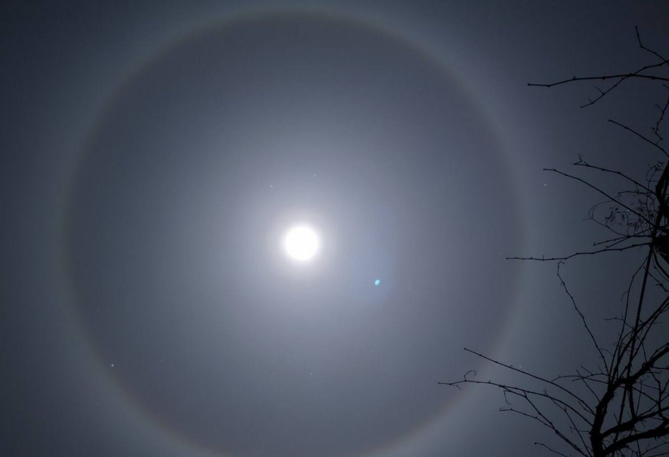 В Киеве наблюдали лунное гало - редкое оптическое явление 