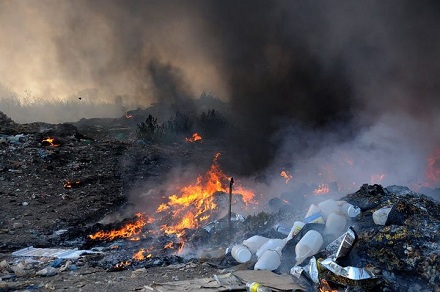 В Киеве горит поле (видео)