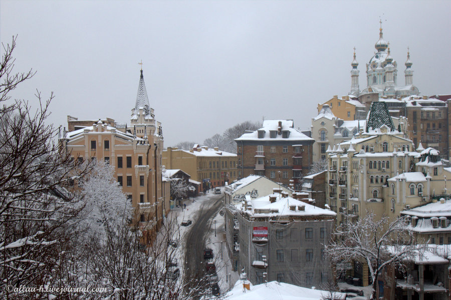 Киев заметет снегом