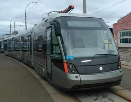 В Киев привезли новые трамваи