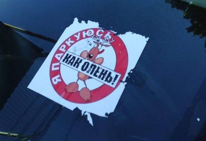 В Киеве проучили героя парковки (фото)