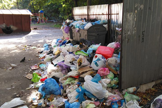 В Киеве – проблемы с вывозом мусора (фото)