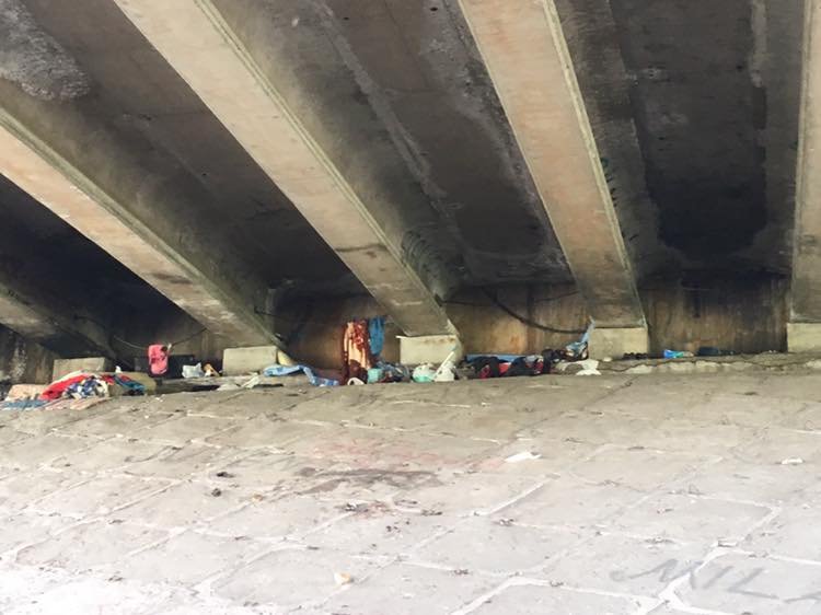 Под мостом в Киеве обосновался табор