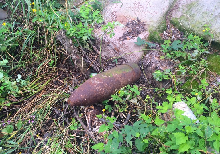 Под Киевом на огороде выкопали снаряд
