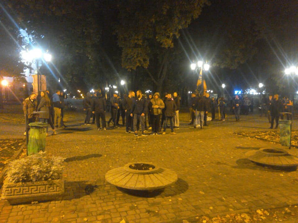 В Киеве прошла ночная протестная акция