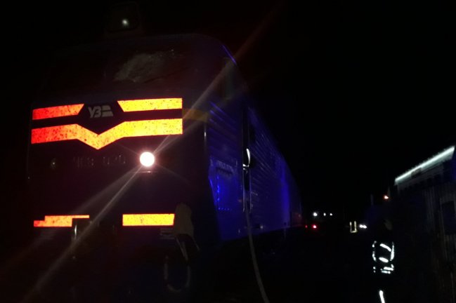 Под Киевом загорелся поезд с пассажирами