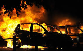 В Киеве сгорел очередной автомобиль (видео)
