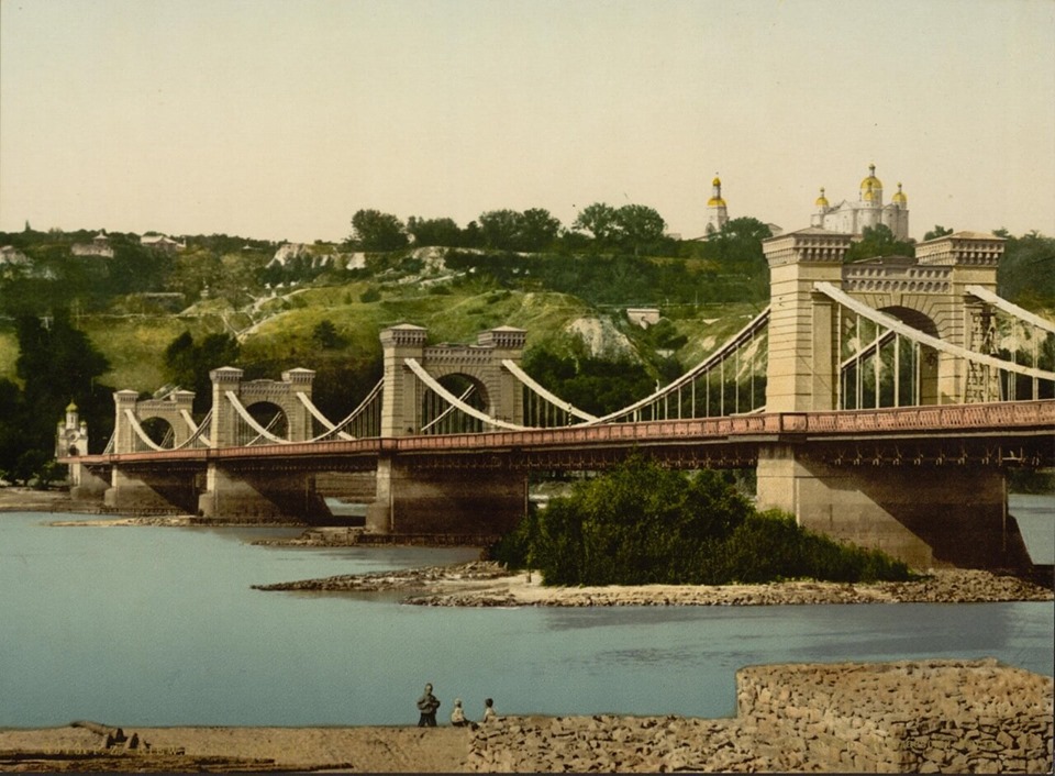 Как взорвали Николаевский мост в Киеве