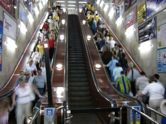 В киевском метро эскалаторы останавливались около двухсот раз