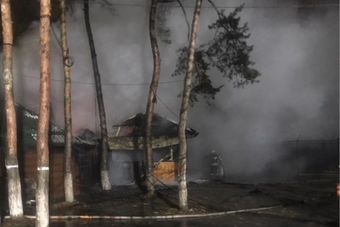 В Киеве сгорело кафе