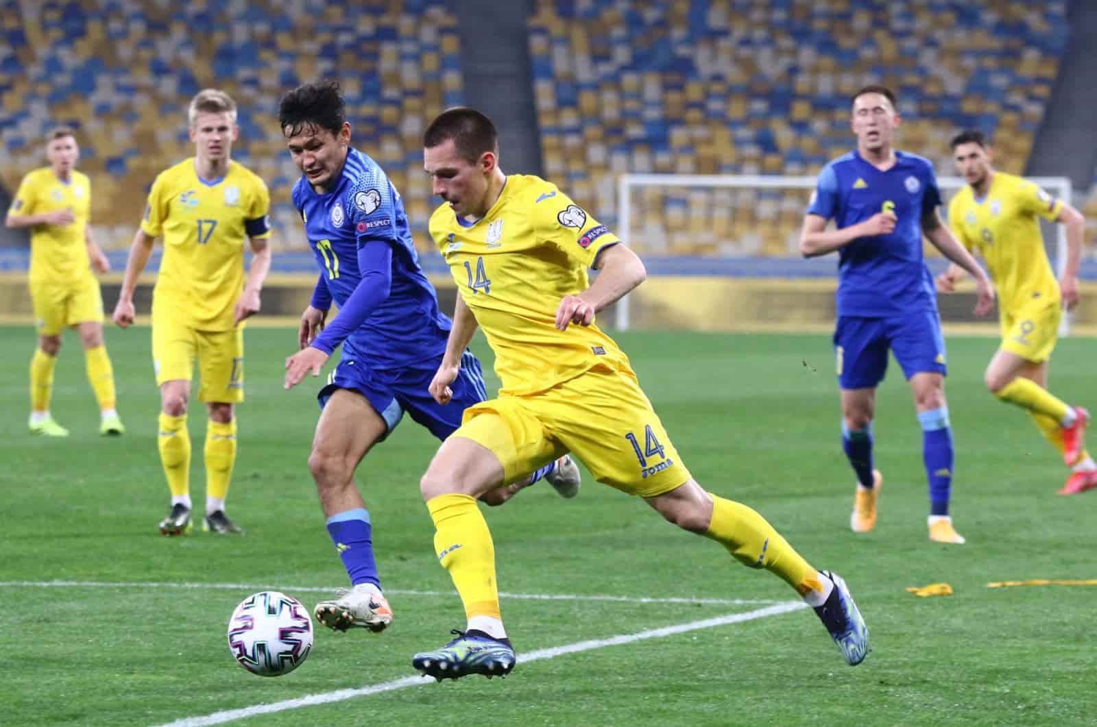 В Киеве состоялся отборочным матч чемпионата мира по футболу между сборными Украины и Казахстана