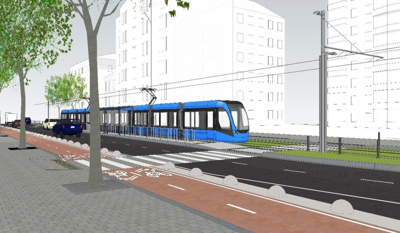 В Киеве планируется строительство новой трамвайной линии