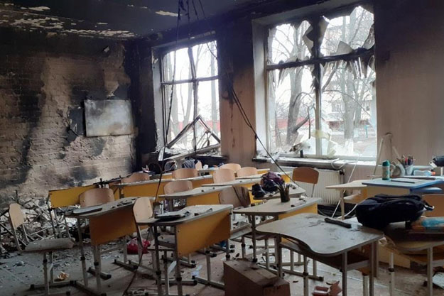 В Киевской области во время боевых действий повредили или разрушили 120 зданий учреждений образования