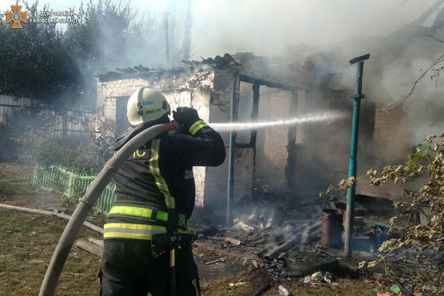 В Белоцерковском районе во время пожара погиб человек