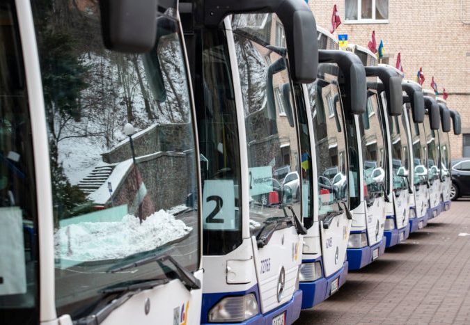 В Киеве на маршруты вышли новые автобусы