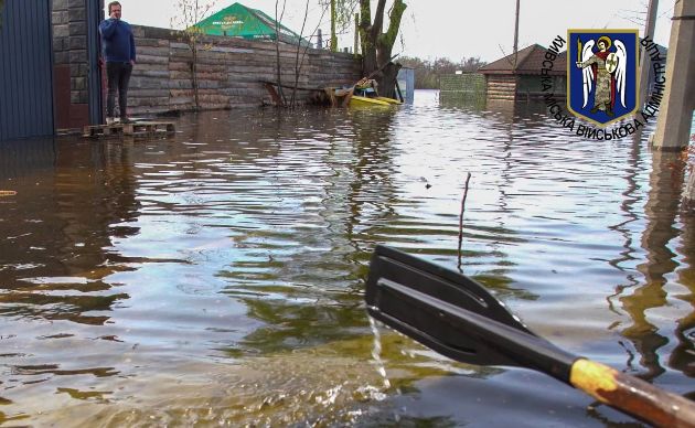 В Киеве снова поднялся уровень воды