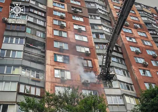 В Подольском районе горела многоэтажка (фото)