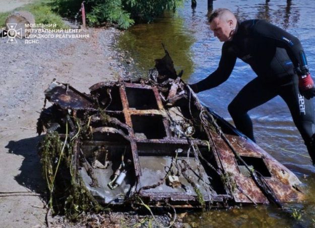 В реке на Киевщине дайвер наткнулся на обломки российского «шахеда»