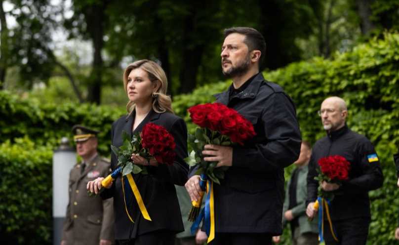 У Києві подружжя Зеленських вшанувало пам’ять загиблих у Другій світовій війні