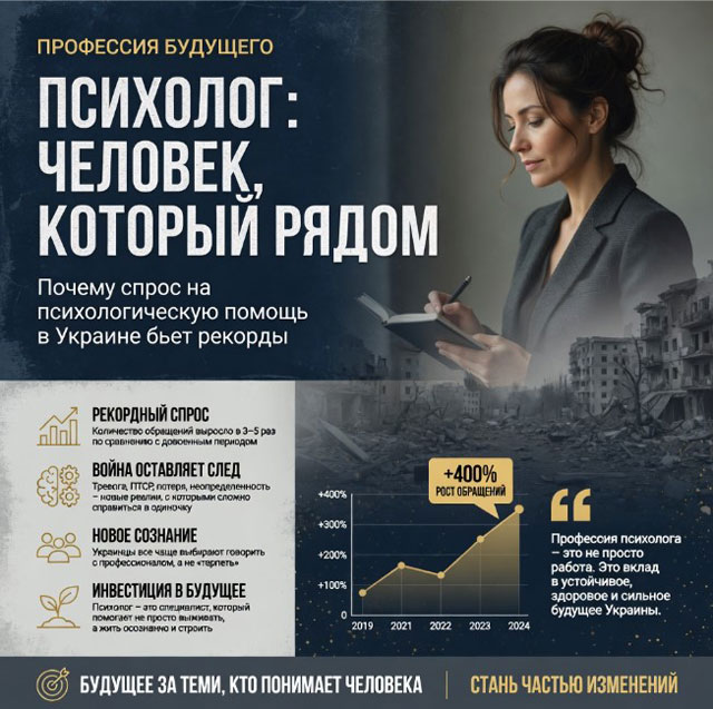 Професія майбутнього: чому попит на психологічну допомогу в Україні б’є рекорди