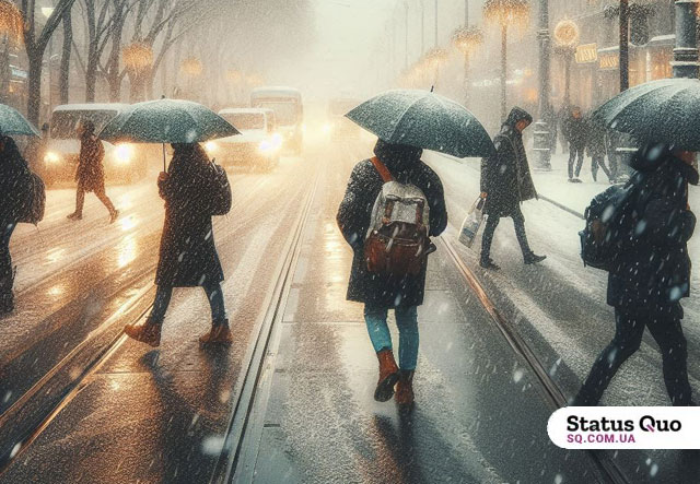 У столиці потеплішає, але ненадовго: цього тижня піде мокрий сніг